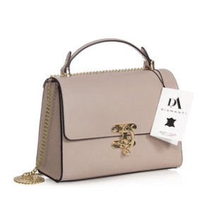 Geanta dama piele naturala DiAmanti Capri Rose Taupe